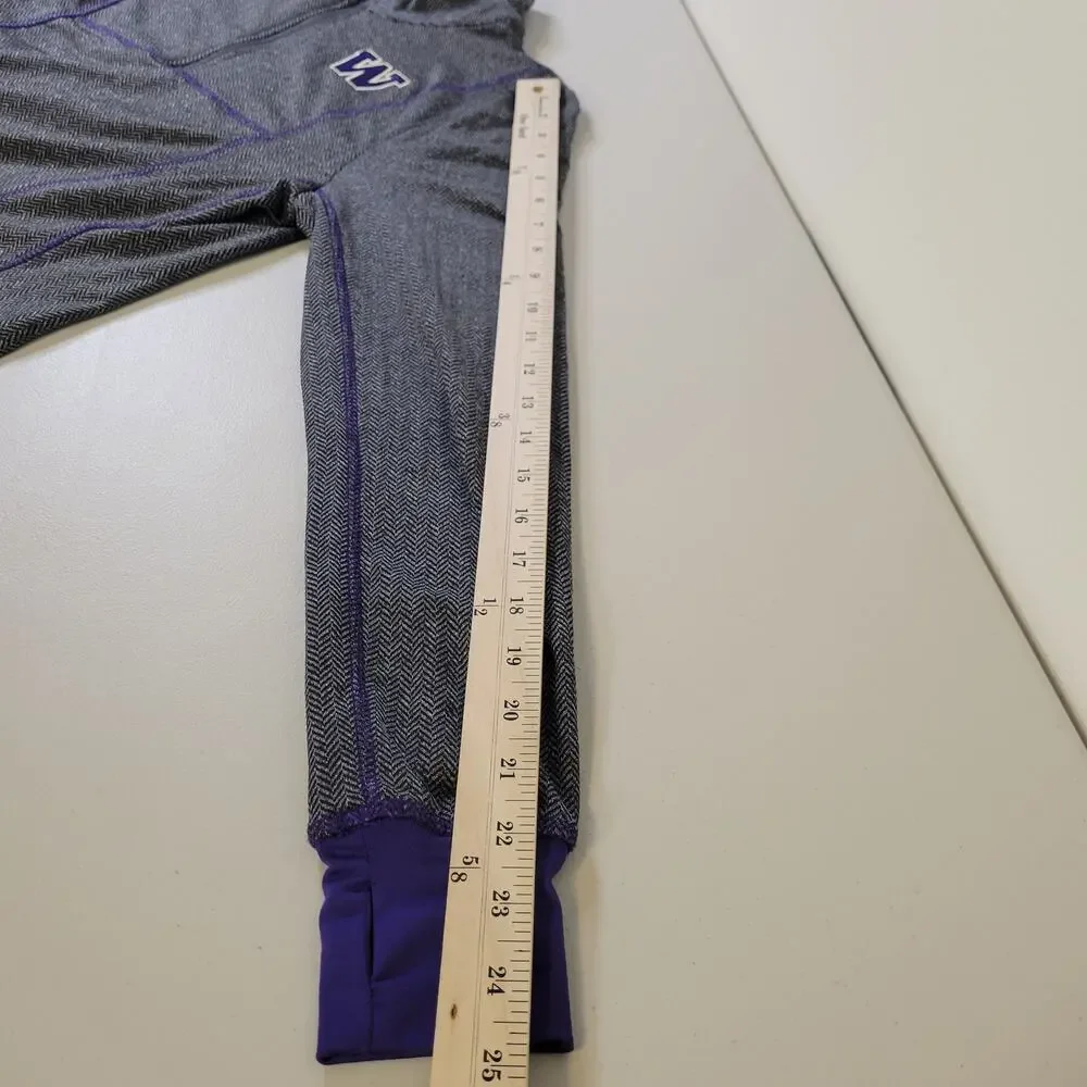 Colosseum Womens Washington‎ Huskies 1/4 Zip Sweatshirt Gray Purple Size Medium